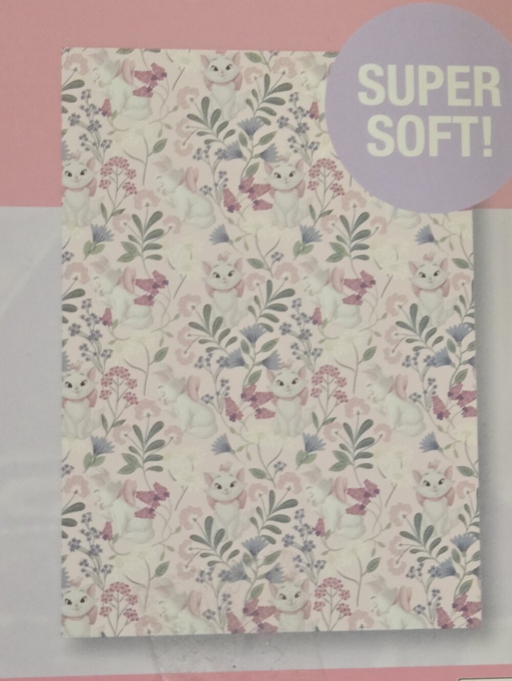Disney Marie Plush Throw Blanket - Pink Floral - Picture 3 of 4